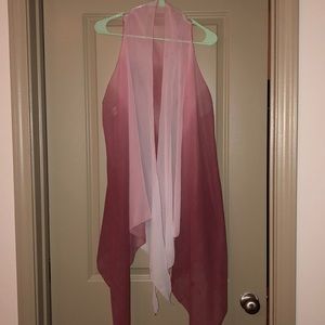 Scarf Vest - dark rose/pink - large